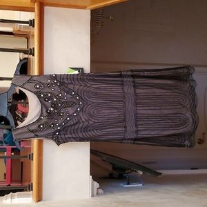 MARINA textured beaded dress size 6